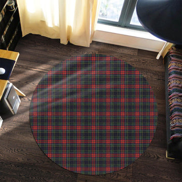 Allison Red Tartan Round Rug