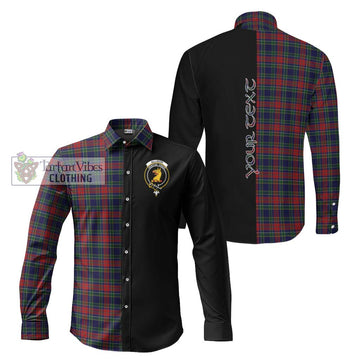 Allison Red Tartan Long Sleeve Button Shirt with Family Crest and Half Of Me Style