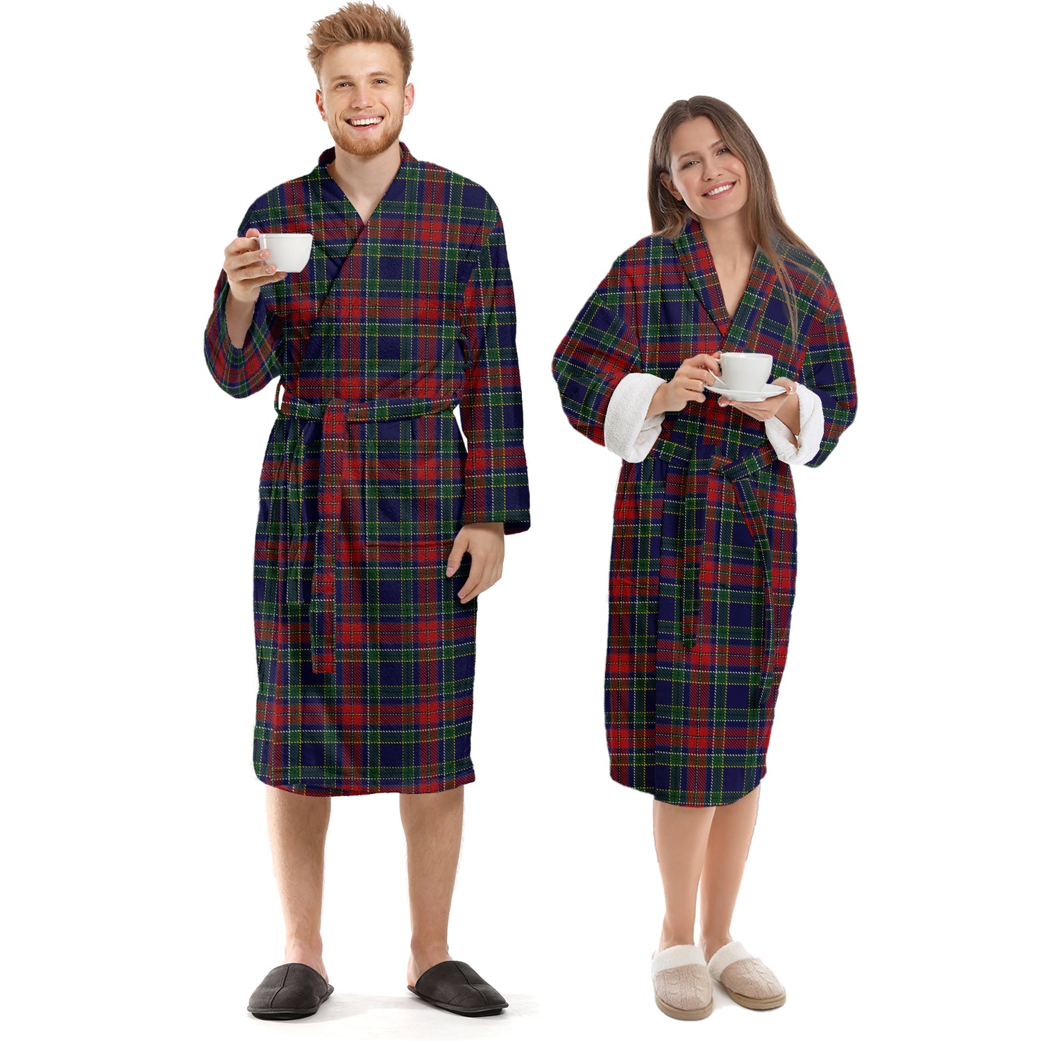 Allison Red Tartan Bathrobe Unisex S - Tartan Vibes Clothing