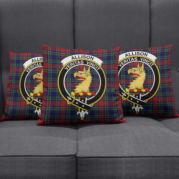 Allison Red Tartan Pillow Cover with Family Crest