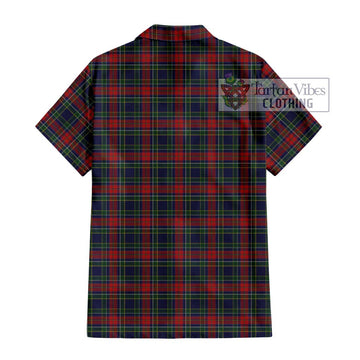 Allison Red Tartan Short Sleeve Button Shirt with Family Crest DNA In Me Style