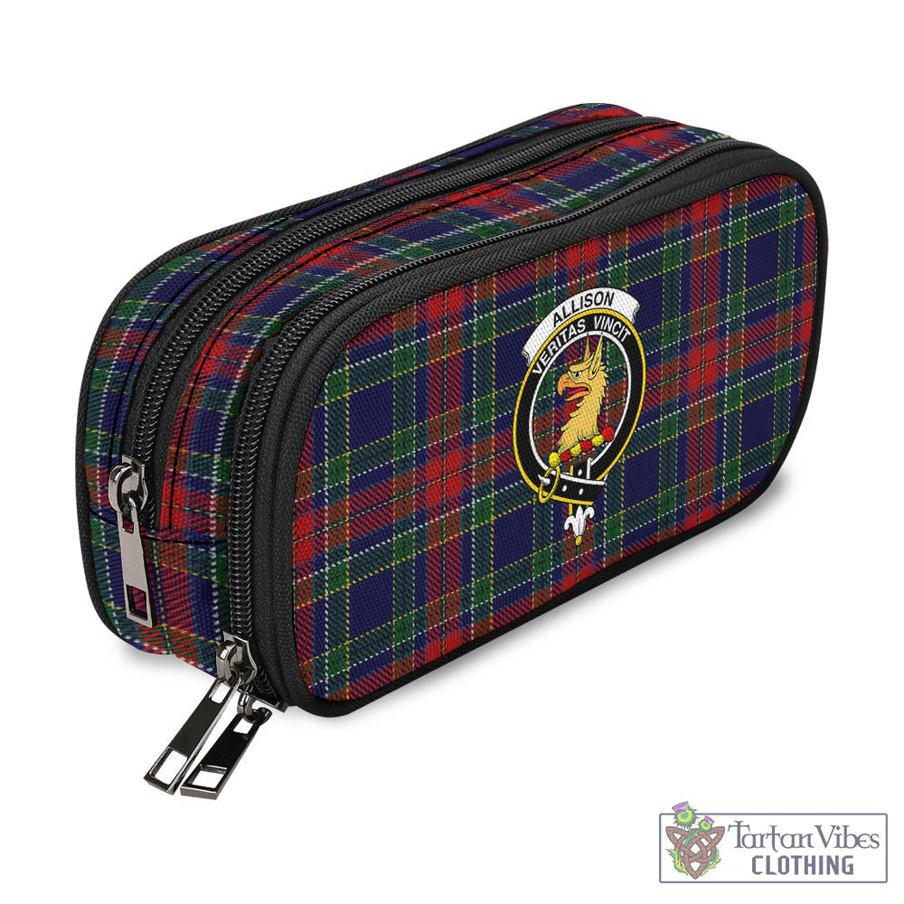 Tartan Vibes Clothing Allison Red Tartan Pen and Pencil Case with Family Crest