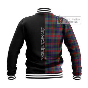 Allison Red Tartan Baseball Jacket with Family Crest and Half Of Me Style