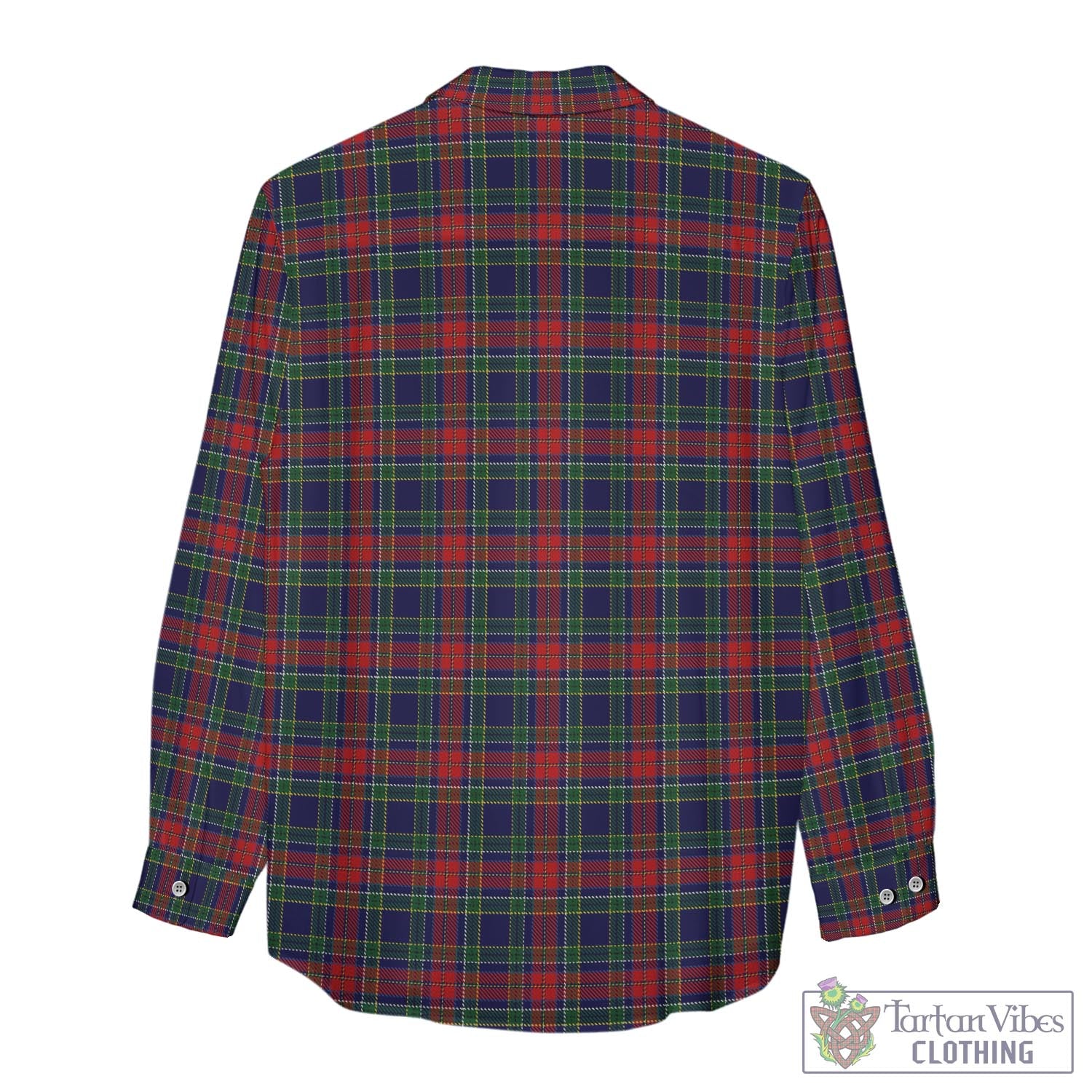 Tartan Vibes Clothing Allison Red Tartan Womens Casual Shirt with Family Crest