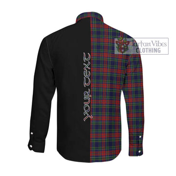 Allison Red Tartan Long Sleeve Button Shirt with Family Crest and Half Of Me Style