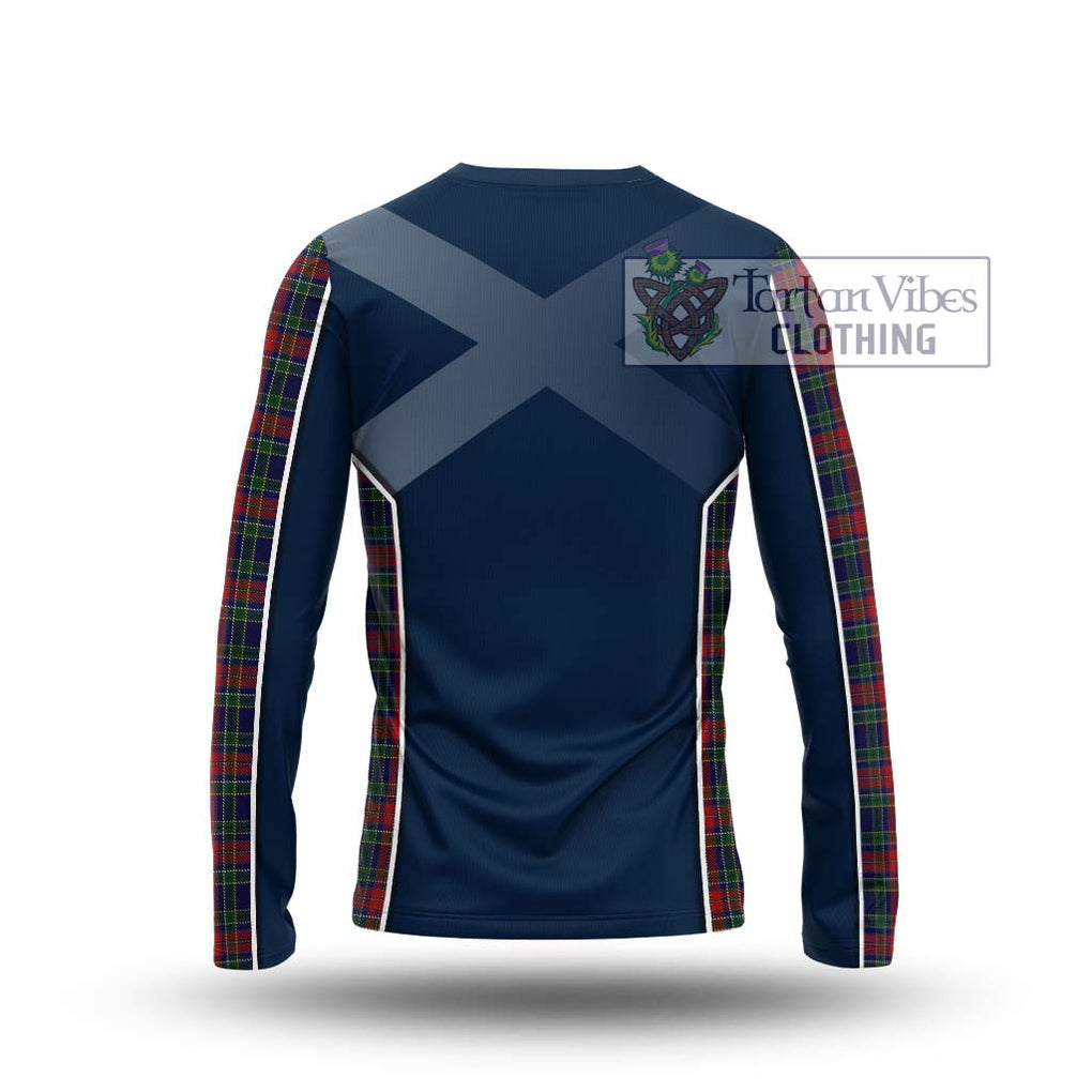 Allison Red Tartan Long Sleeve T-Shirt with Family Crest and Lion Rampant Vibes Sport Style - Tartan Vibes Clothing