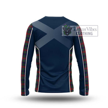 Allison Red Tartan Long Sleeve T-Shirt with Family Crest and Lion Rampant Vibes Sport Style