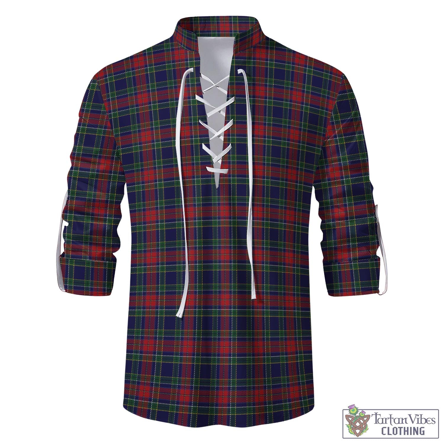 Tartan Vibes Clothing Allison Red Tartan Men's Scottish Traditional Jacobite Ghillie Kilt Shirt