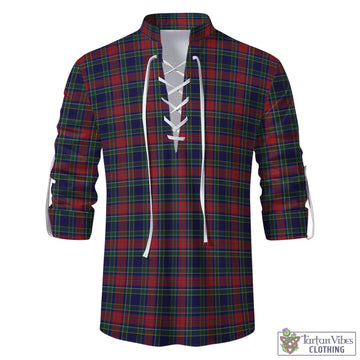 Allison Red Tartan Men's Scottish Traditional Jacobite Ghillie Kilt Shirt