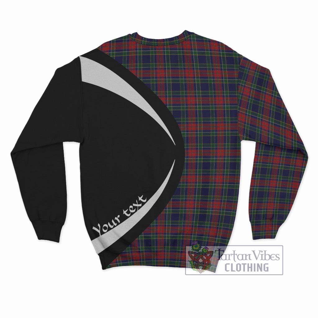 Allison Red Tartan Sweatshirt with Family Crest Circle Style - Tartan Vibes Clothing