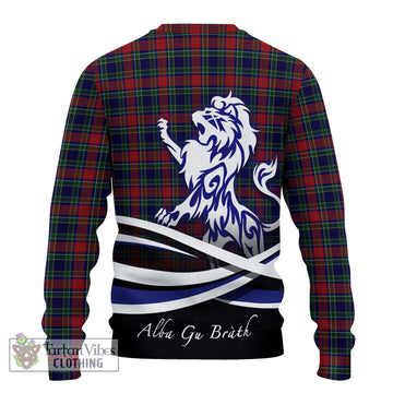 Allison Red Tartan Ugly Sweater with Alba Gu Brath Regal Lion Emblem