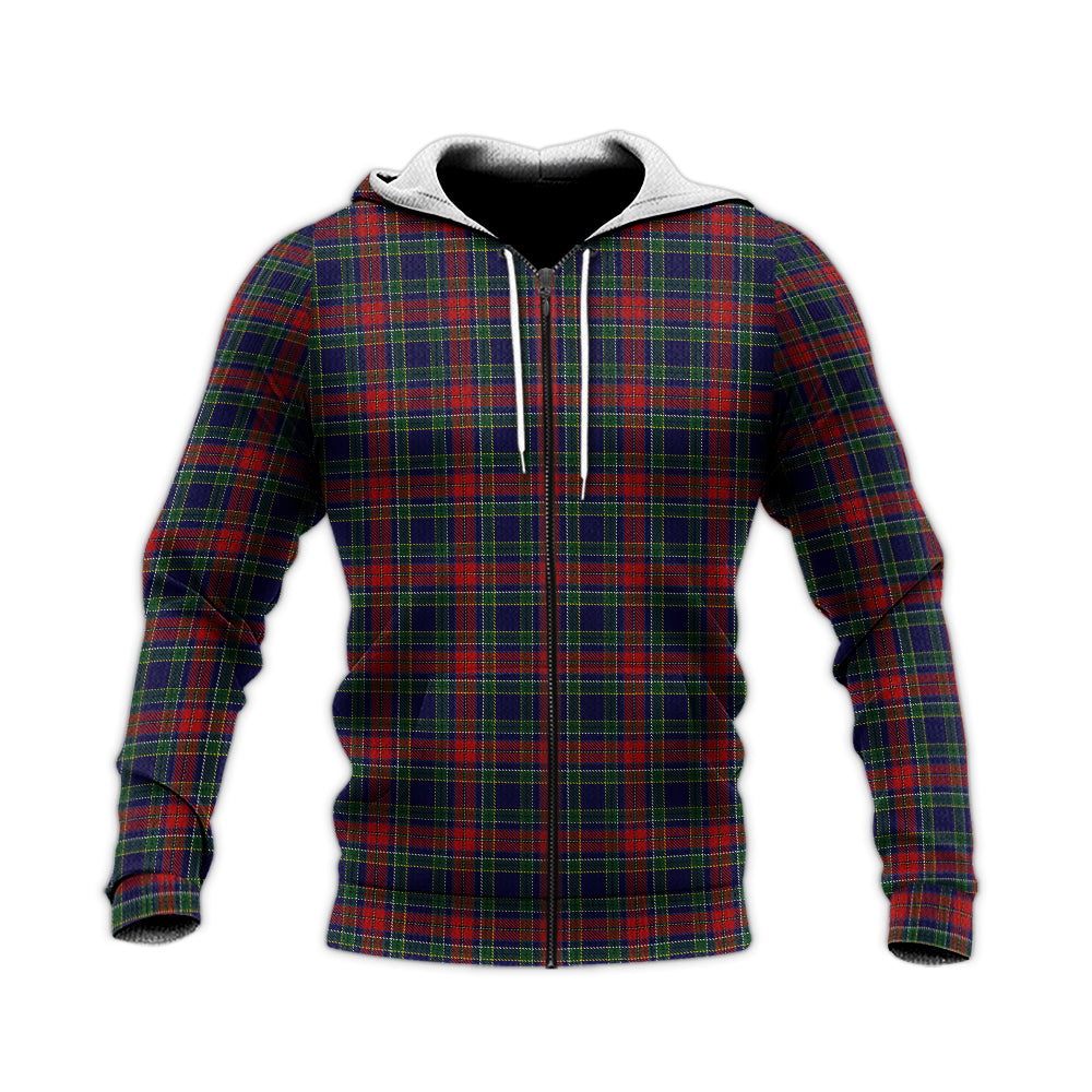 Allison Red Tartan Knitted Hoodie Unisex Knitted Zip Hoodie - Tartanvibesclothing