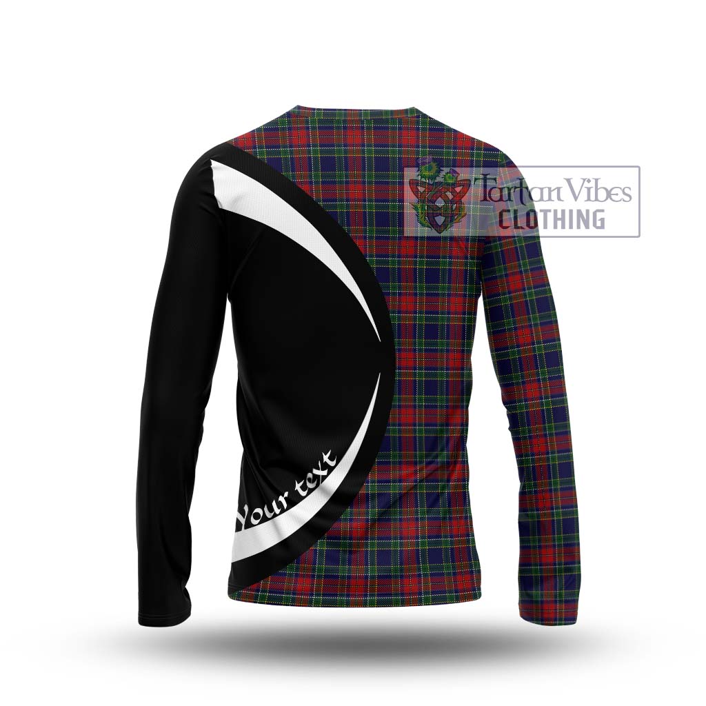 Allison Red Tartan Long Sleeve T-Shirt with Family Crest Circle Style - Tartan Vibes Clothing