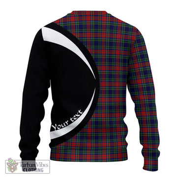 Allison Red Tartan Ugly Sweater with Family Crest Circle Style