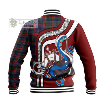 Allison Red Tartan Baseball Jacket with Epic Bagpipe Style