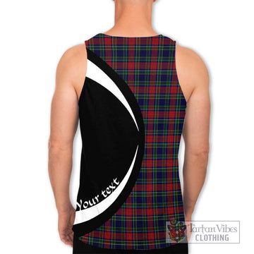 Allison Red Tartan Men's Tank Top with Family Crest Circle Style