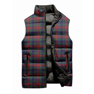 Allison Red Tartan Sleeveless Puffer Jacket