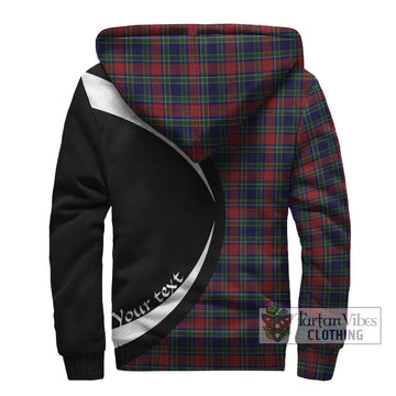 Allison Red Tartan Sherpa Hoodie with Family Crest Circle Style