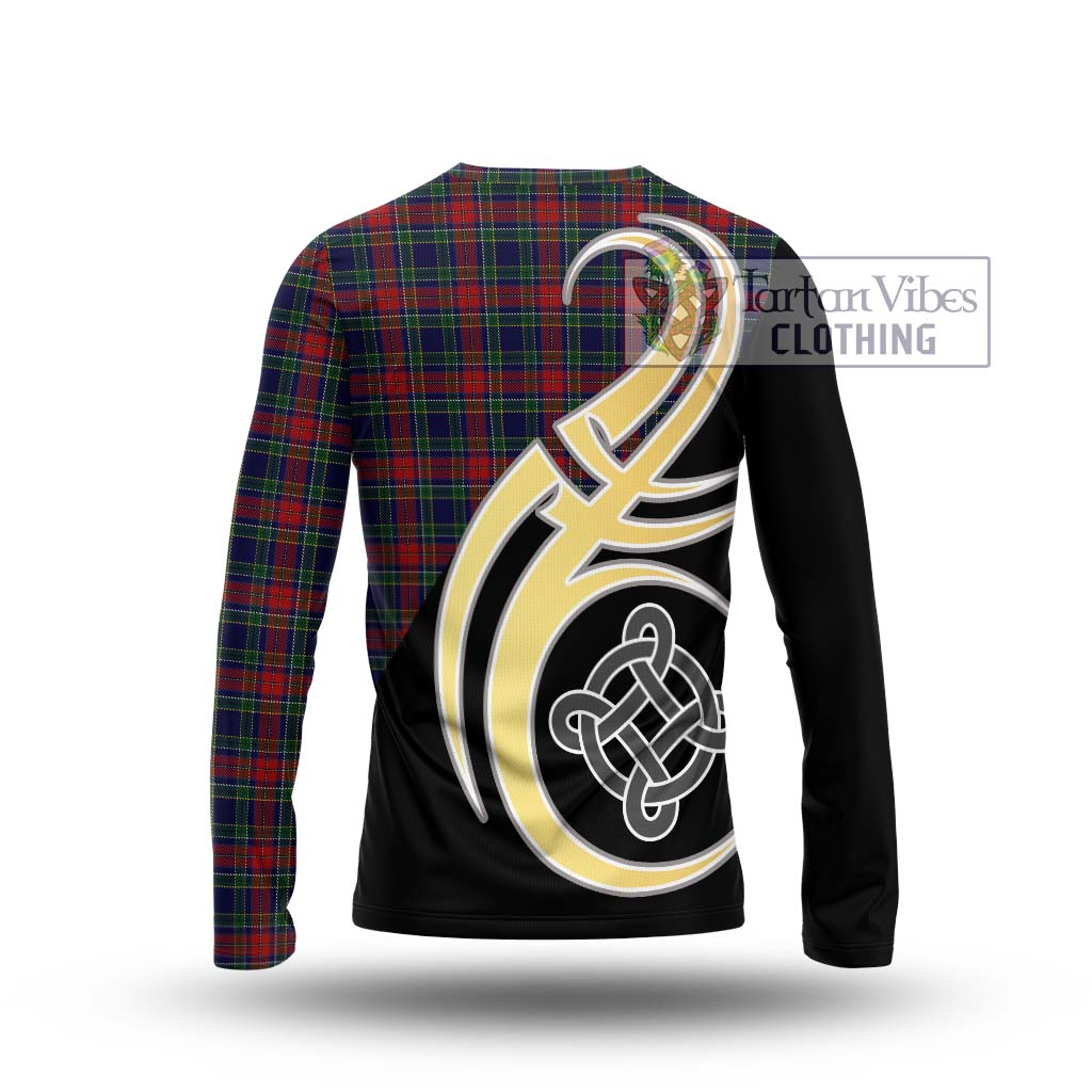 Allison Red Tartan Long Sleeve T-Shirt with Family Crest and Celtic Symbol Style - Tartan Vibes Clothing