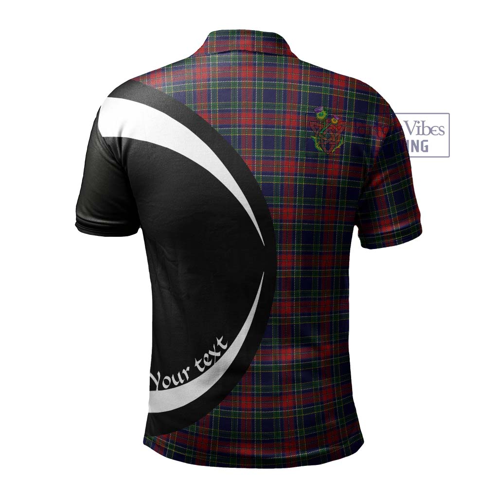 Allison Red Tartan Men's Polo Shirt with Family Crest Circle Style - Tartan Vibes Clothing