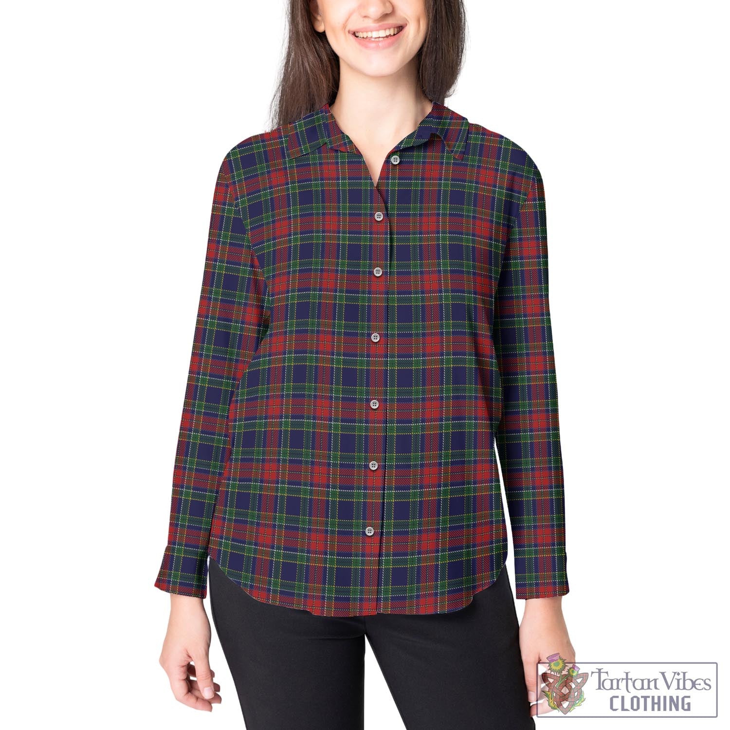 Allison Red Tartan Womens Casual Shirt