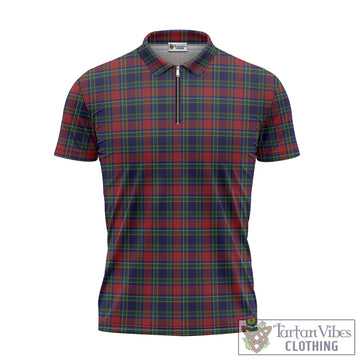 Allison Red Tartan Zipper Polo Shirt