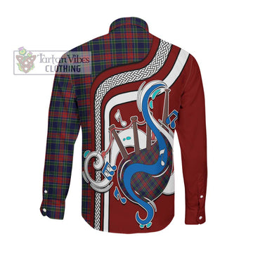 Allison Red Tartan Long Sleeve Button Shirt with Epic Bagpipe Style