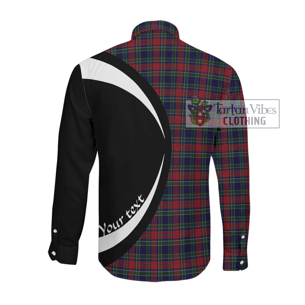 Tartan Vibes Clothing Allison Red Tartan Long Sleeve Button Up with Family Crest Circle Style