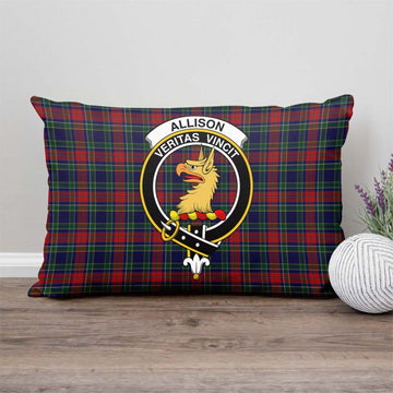 Allison Red Tartan Pillow Cover with Family Crest