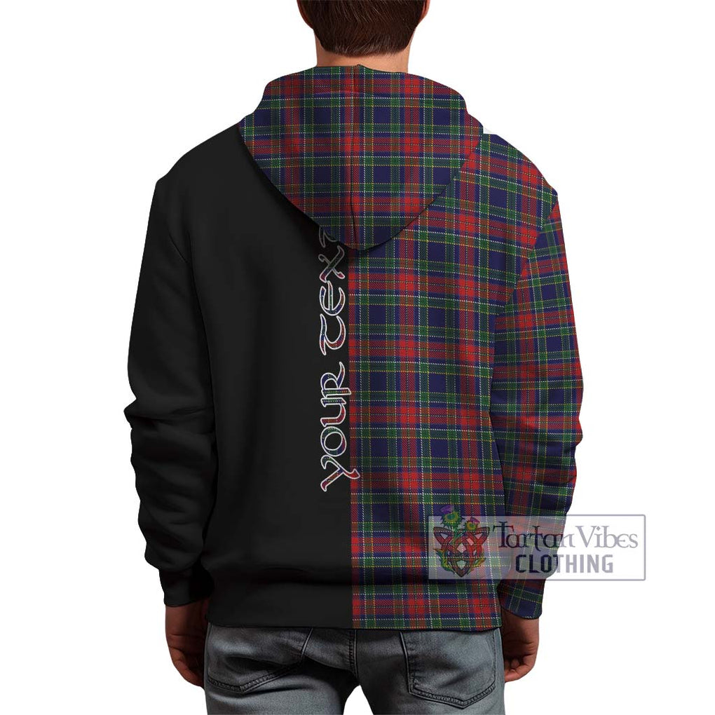 Allison Red Tartan Hoodie with Family Crest and Half Of Me Style - Tartanvibesclothing Shop