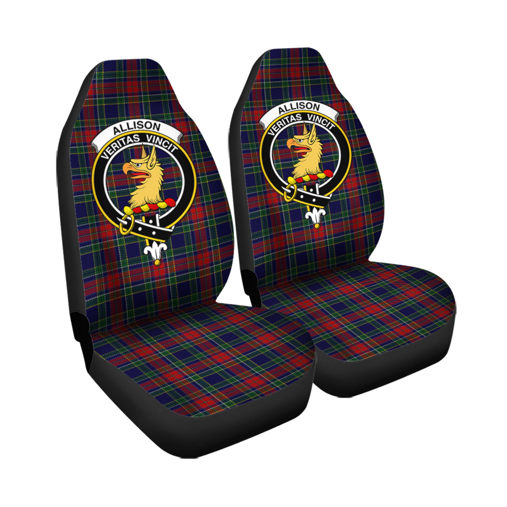 Allison Red Tartan Car Seat Cover with Family Crest - Tartanvibesclothing