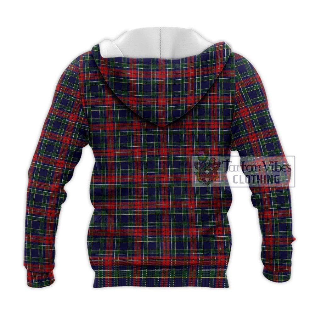 Allison Red Tartan Knitted Hoodie with Family Crest DNA In Me Style - Tartanvibesclothing Shop