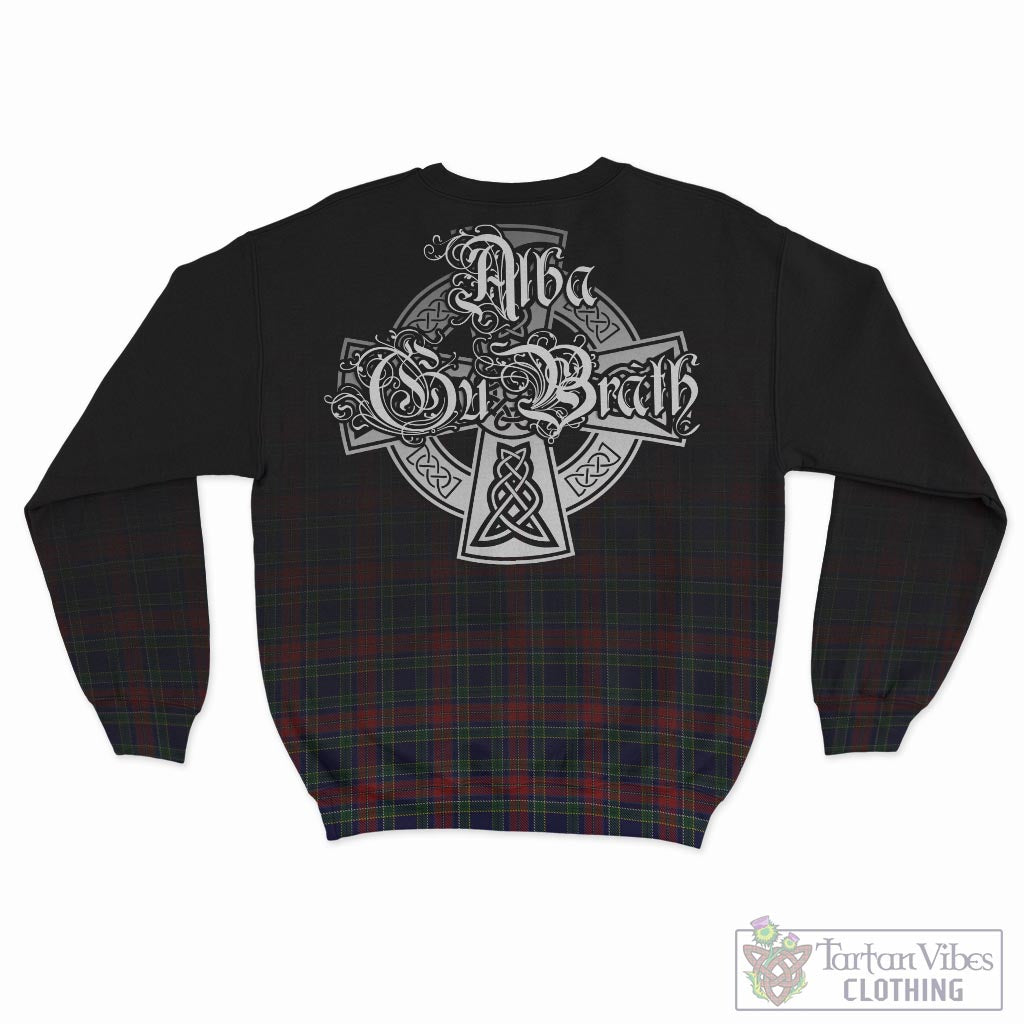 Tartan Vibes Clothing Allison Red Tartan Sweatshirt Featuring Alba Gu Brath Family Crest Celtic Inspired