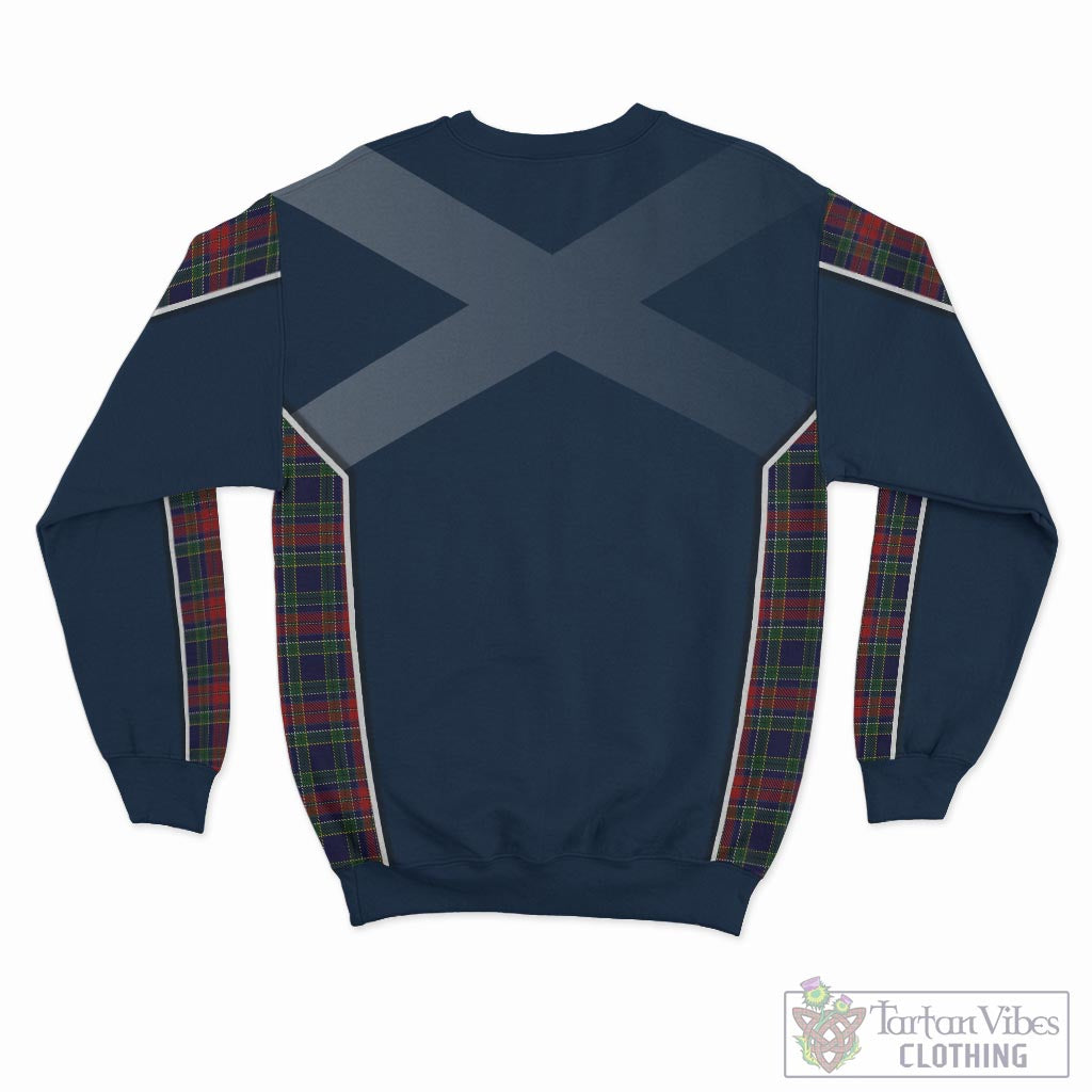 Tartan Vibes Clothing Allison Red Tartan Sweatshirt with Family Crest and Scottish Thistle Vibes Sport Style