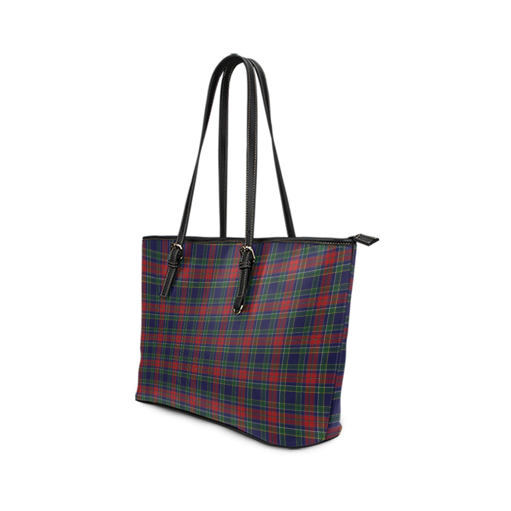 Allison Red Tartan Leather Tote Bag - Tartanvibesclothing