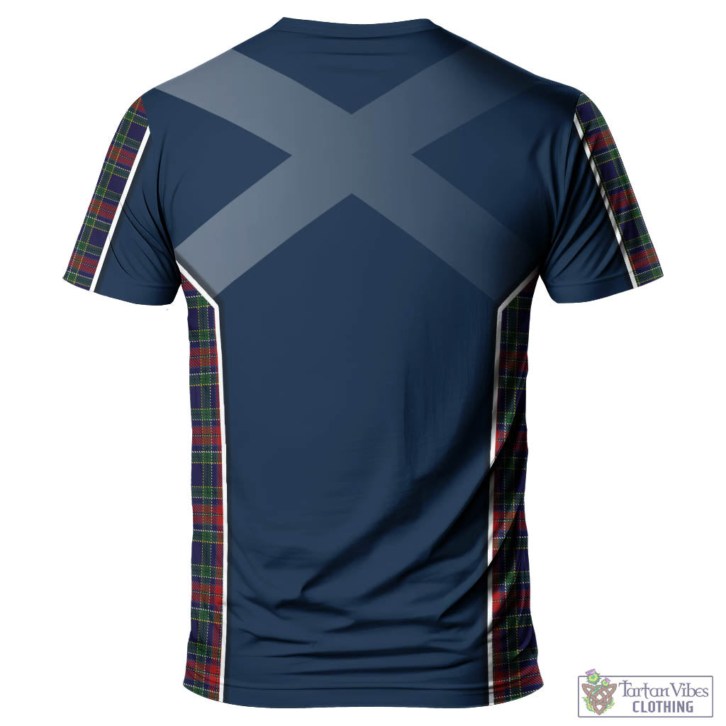 Tartan Vibes Clothing Allison Red Tartan T-Shirt with Family Crest and Scottish Thistle Vibes Sport Style