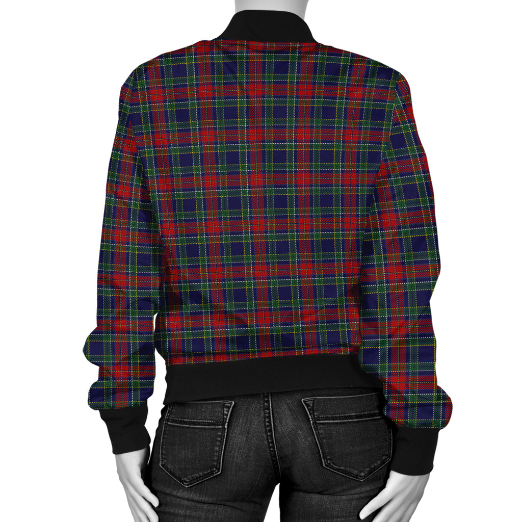 Allison Red Tartan Bomber Jacket with Family Crest - Tartanvibesclothing