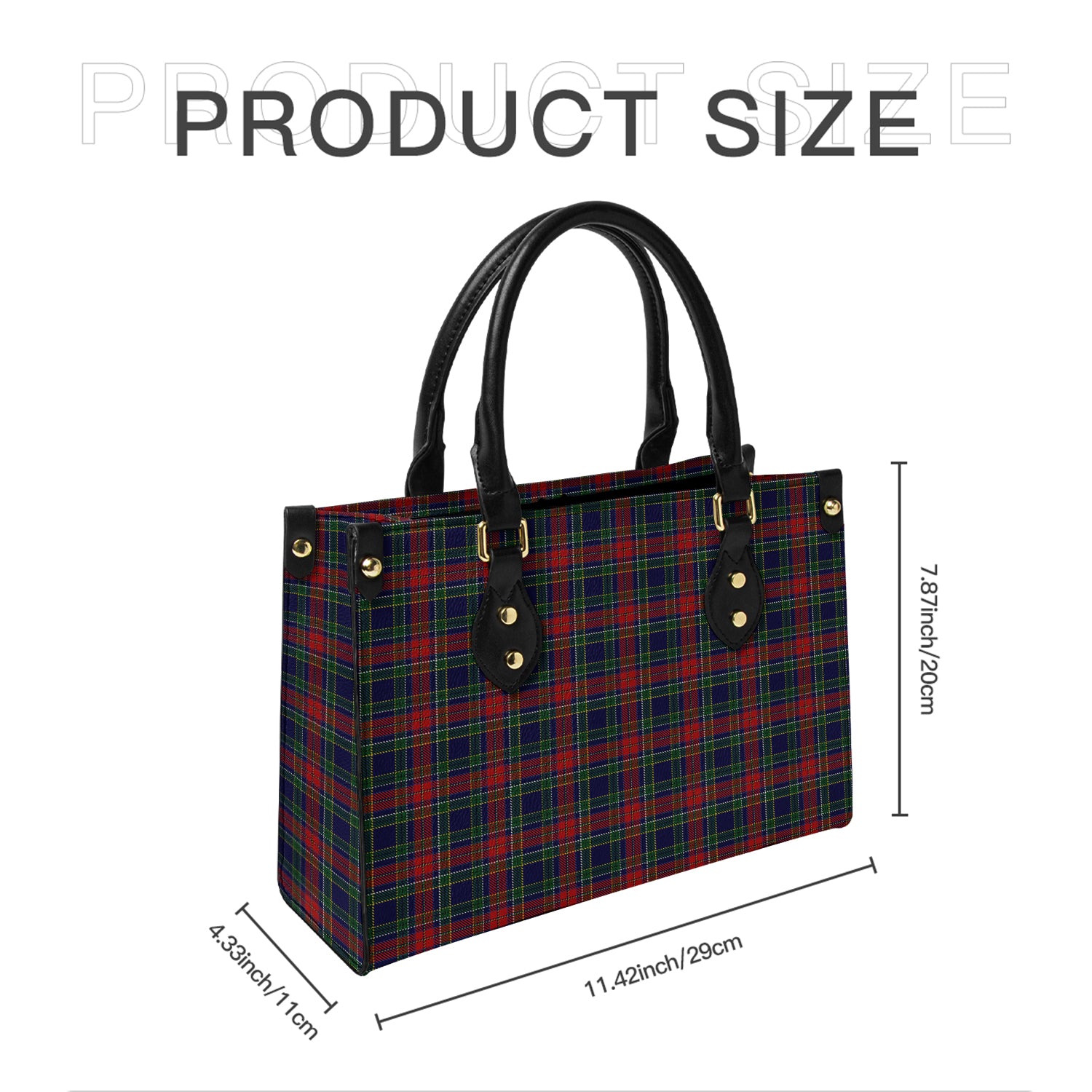 Allison Red Tartan Leather Bag - Tartanvibesclothing