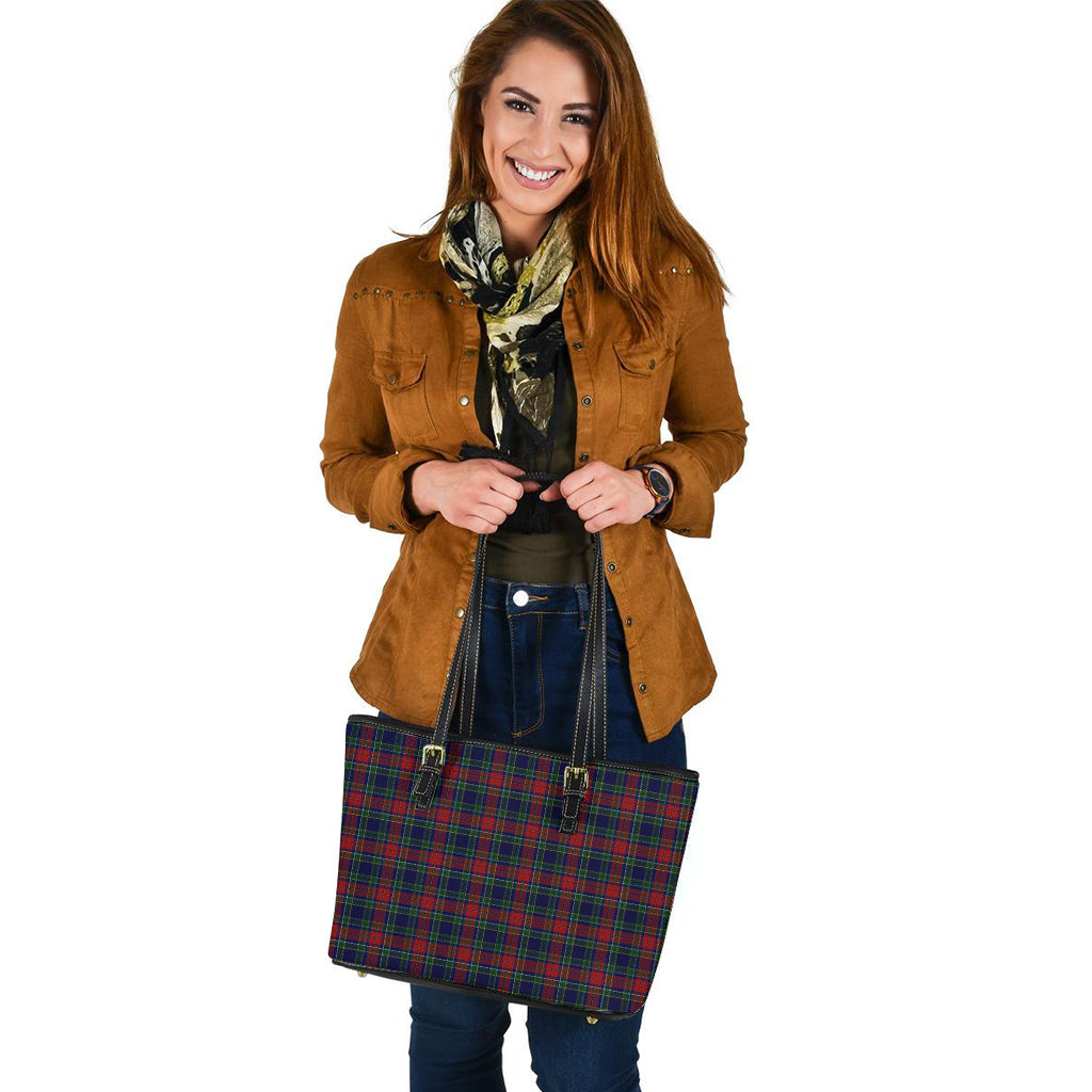 Allison Red Tartan Leather Tote Bag - Tartanvibesclothing