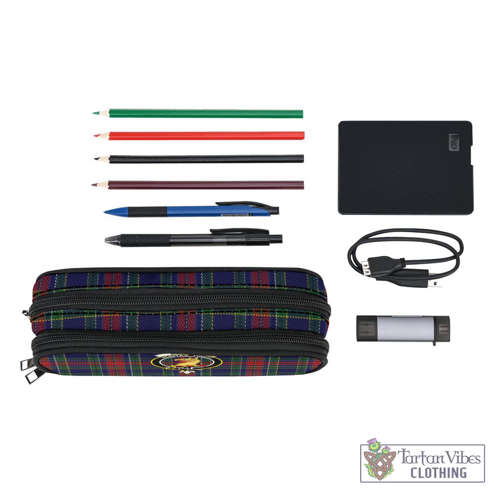 Tartan Vibes Clothing Allison Red Tartan Pen and Pencil Case with Family Crest