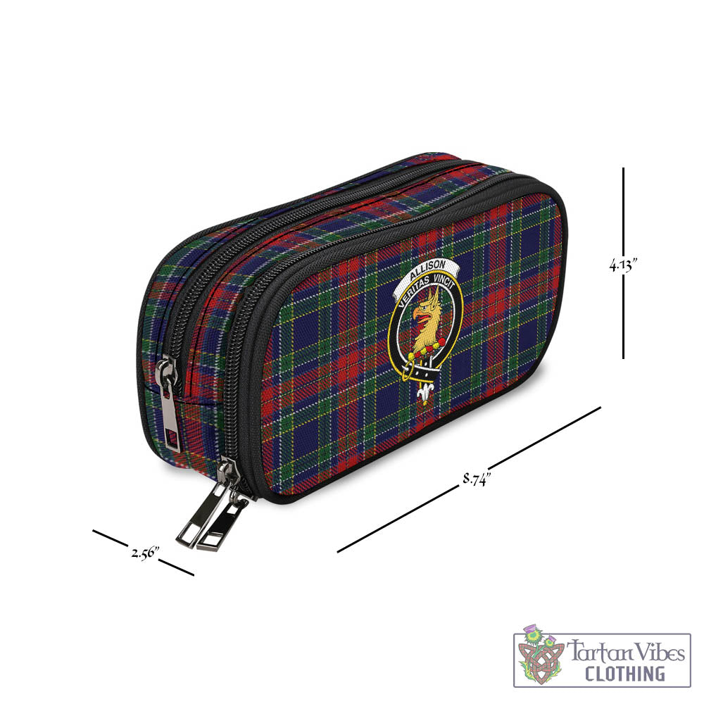 Tartan Vibes Clothing Allison Red Tartan Pen and Pencil Case with Family Crest