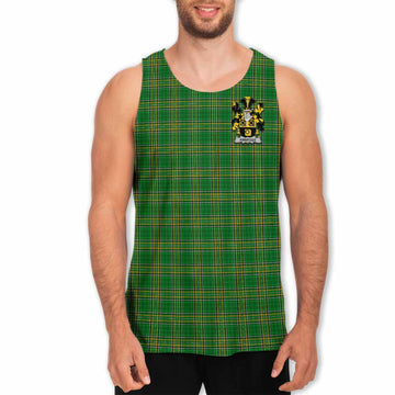 Ambrose Irish Clan Tartan Men's Tank Top with Coat of Arms