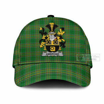 Ambrose Irish Clan Tartan Classic Cap with Coat of Arms