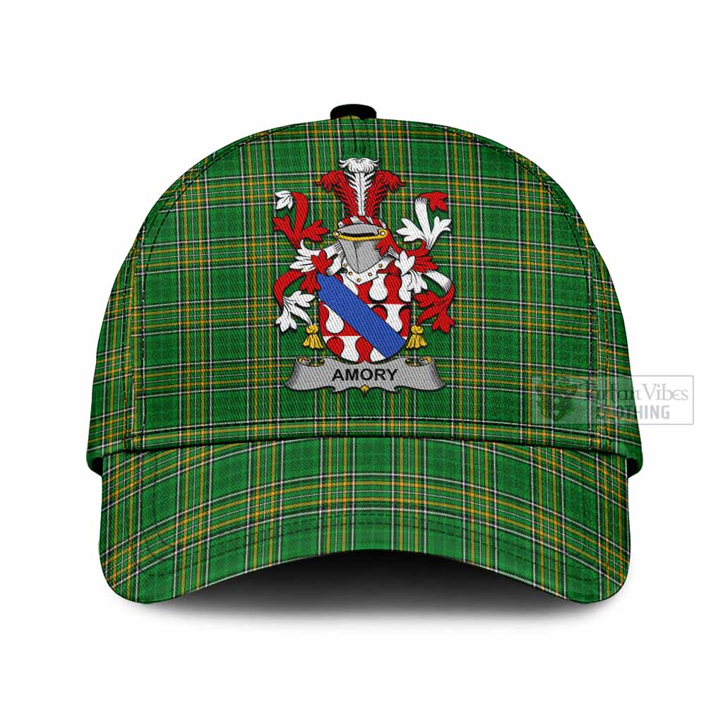 Tartan Vibes Clothing Amory Irish Clan Tartan Classic Cap with Coat of Arms