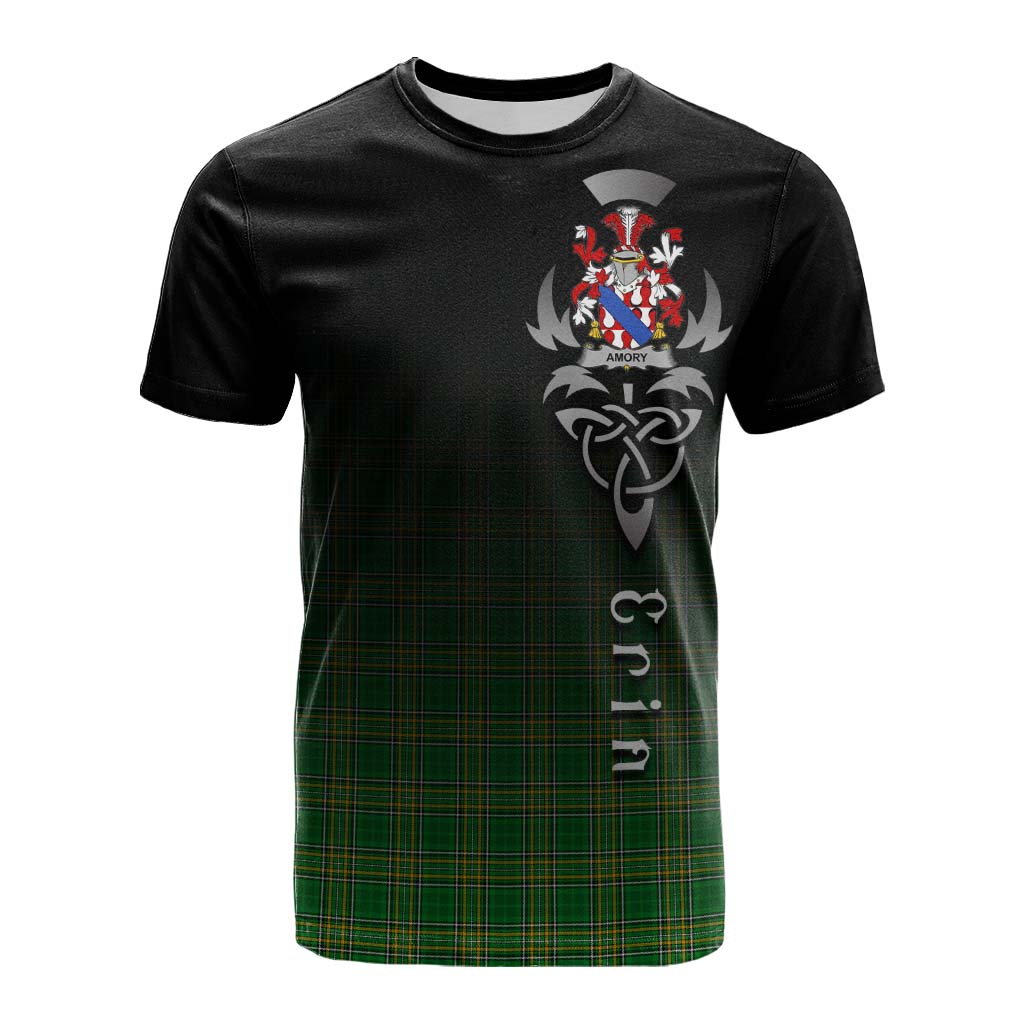 Amory Irish Clan Cotton T-shirt with Coat of Arms Erin Go Bragh Celtic Inspired Kid's Shirt - Tartan Vibes Clothing