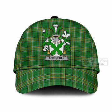 Ancketill Irish Clan Tartan Classic Cap with Coat of Arms