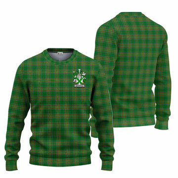 Ancketill Irish Clan Tartan Knitted Sweater with Coat of Arms