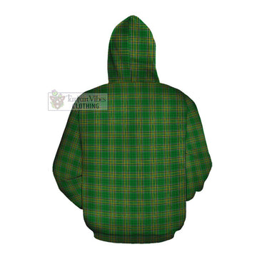 Ancketill Irish Clan Tartan Cotton Hoodie with Coat of Arms