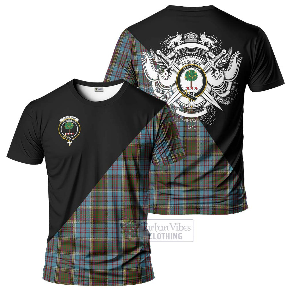 Anderson Tartan T-Shirt with Family Crest and Military Logo Style Kid's Shirt - Tartanvibesclothing Shop