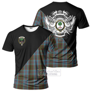 Anderson Tartan T-Shirt with Family Crest and Military Logo Style